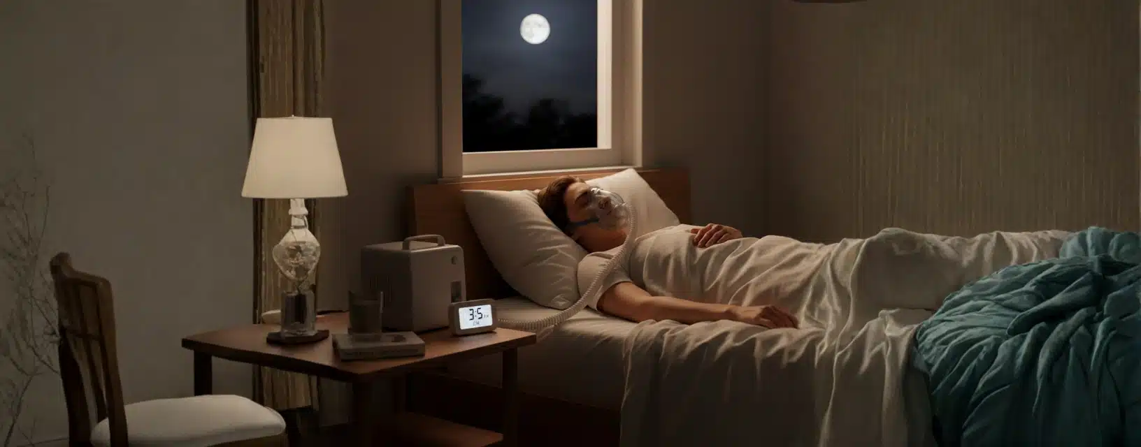 Tratamento da apneia do sono com dispositivo CPAP durante o sono
